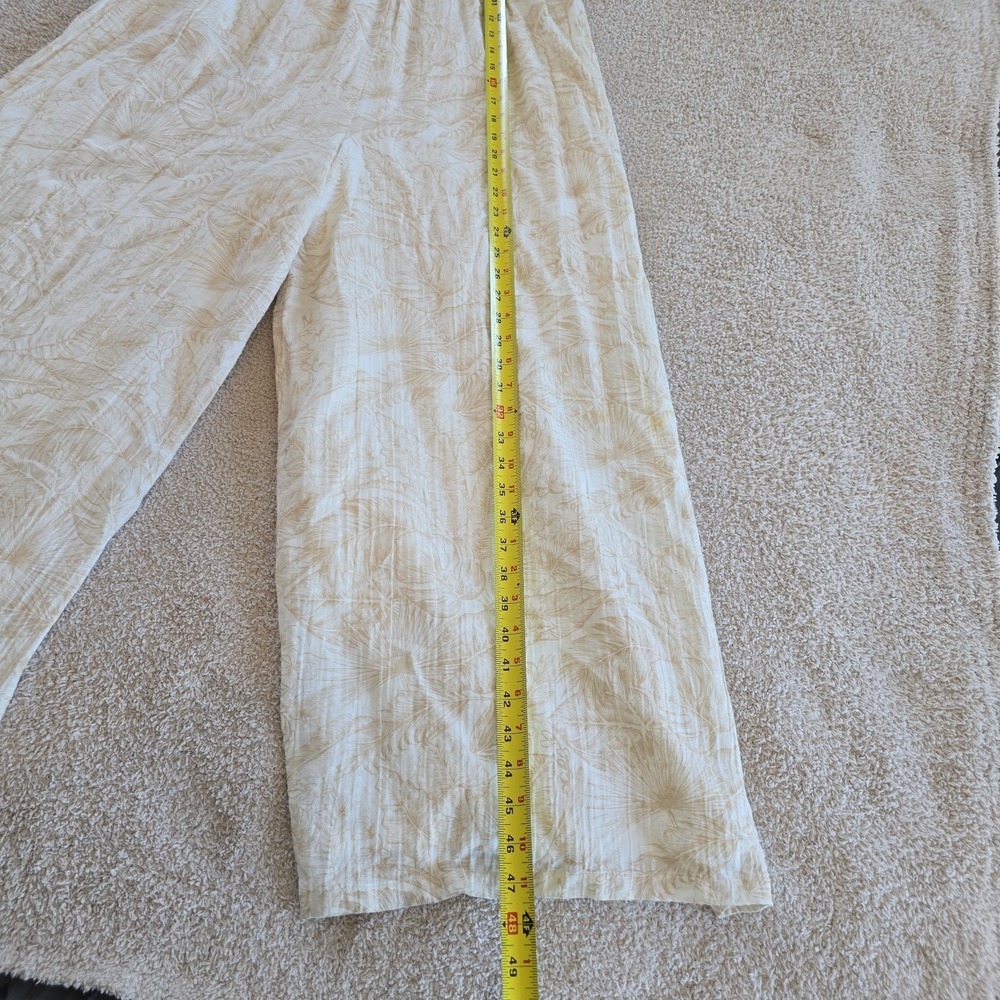 American Eagle Jumpsuit Strapless/ Straps Smocked Bodice Palm Print Beachy NWT M - Picture 7 of 16